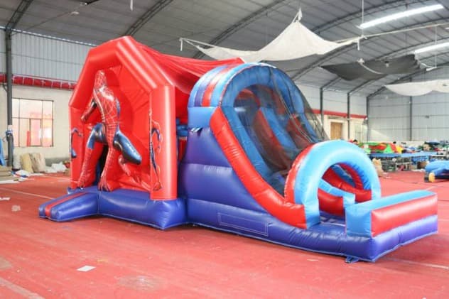 wholesale spiderman bouncy castle with slide
