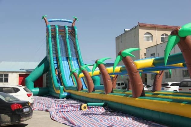 commercial super long tropical rainforest slide