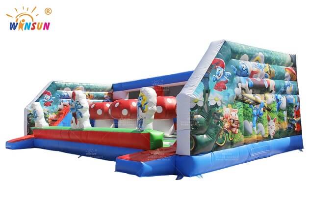 the smurfs theme inflatable wipeout game wsp 343 3