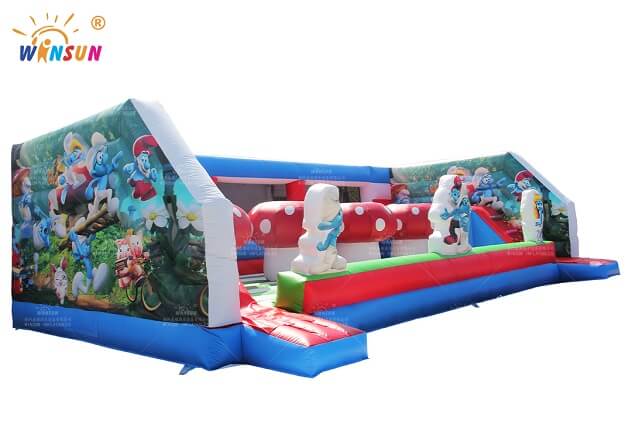 the smurfs theme inflatable wipeout game wsp 343 4
