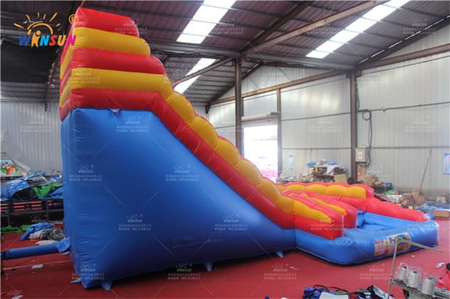 three primary colors inflatable water slide wss324 4