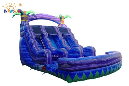 WSS-334 Tropical Purple Marble Inflatable Water Slide