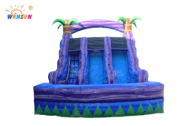 tropical purple marble inflatable water slide wss334 2