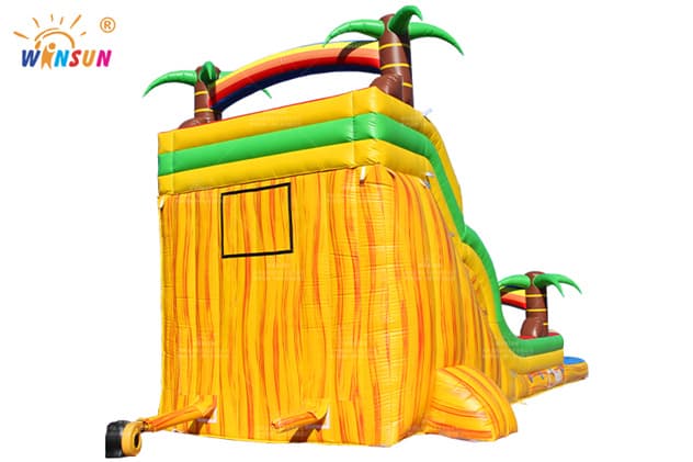 tropical yellow marble inflatable water slide wss337 4