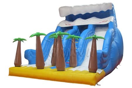 palm tree inflatable water slide
