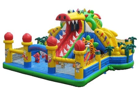 Inflatable dry slide for adult