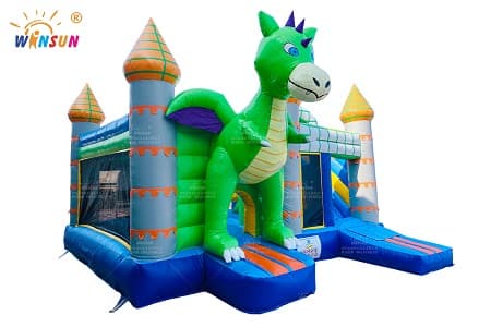 WSC-420 Dinosaur Theme Inflatable Jumping Castle with slide