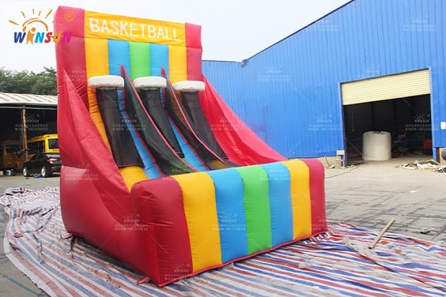 wholesale inflatable basketball game with triple hoops