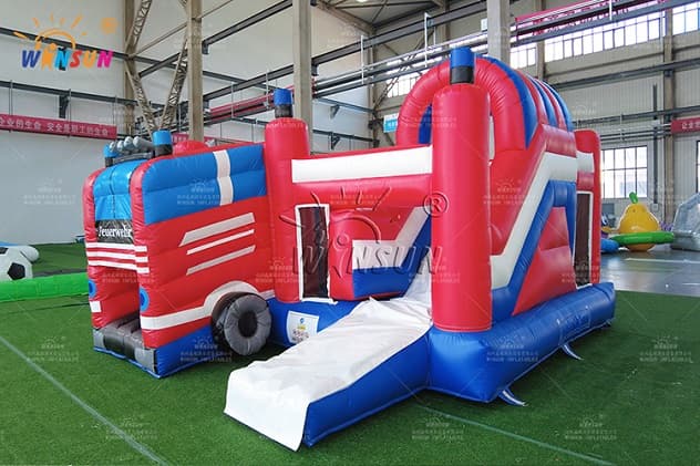 Large fire truck jumping castle