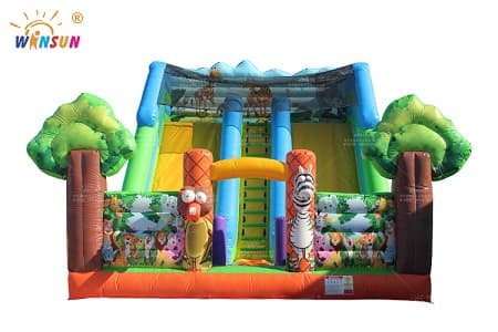 WSS-290 Jungle Animals Inflatable slide