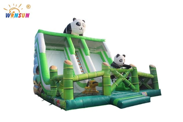 wholesale panda theme inflatable slide