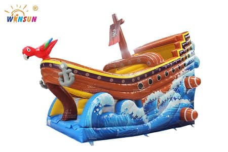 WSS-377 Pirate Ship Inflatable Dry Slide