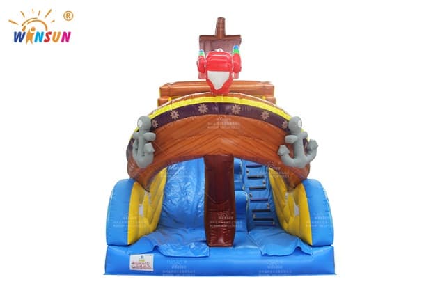 pirate ship inflatable dry slide