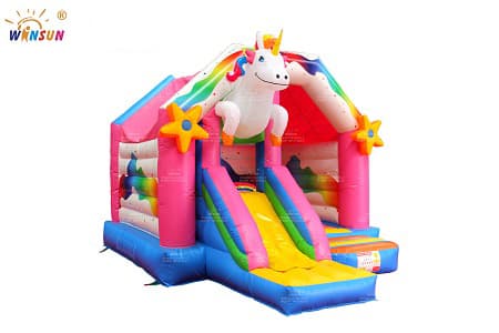WSC-358 Unicorn Theme Inflatable Slide