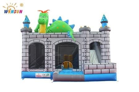 inflatable jumping castle dino combo for sale