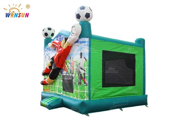 inflatable moonwalk soccer bounce house
