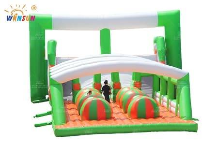 5k run inflatable wipeout obstacle course