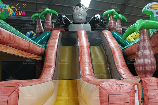 giant inflatable slide jumping house kingkong theme manufacturer