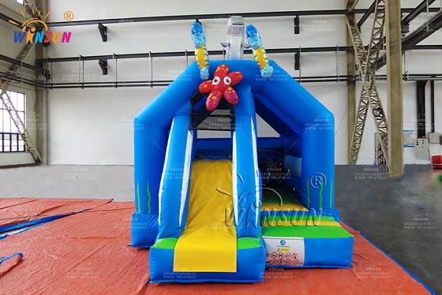 commercial inflatable jumping castle with slide popular design