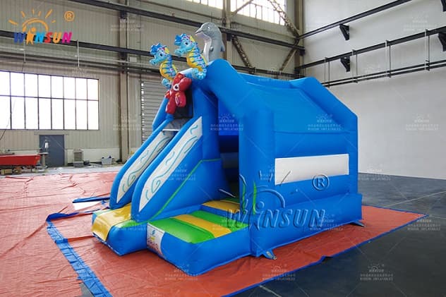 wholesale inflatable jumping castle with slide popular design