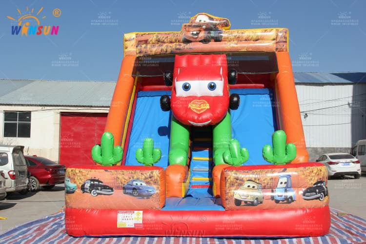 8x5x6m racing-themed inflatable slide for amusement parks factory price