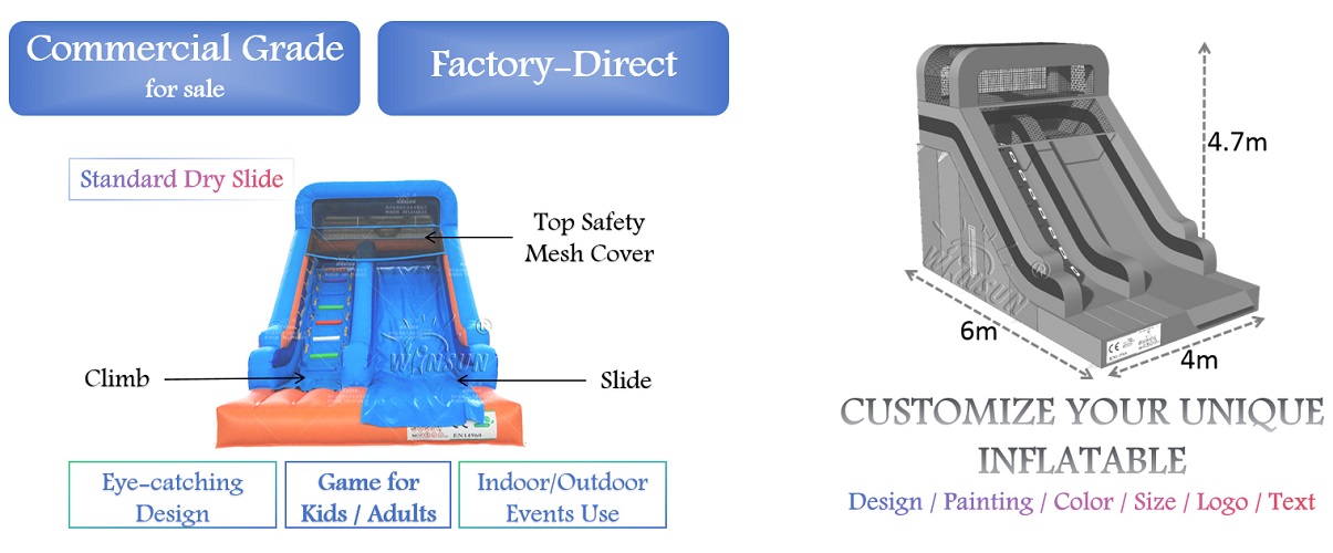 Commercial Inflatable Slide outdoor use for sale