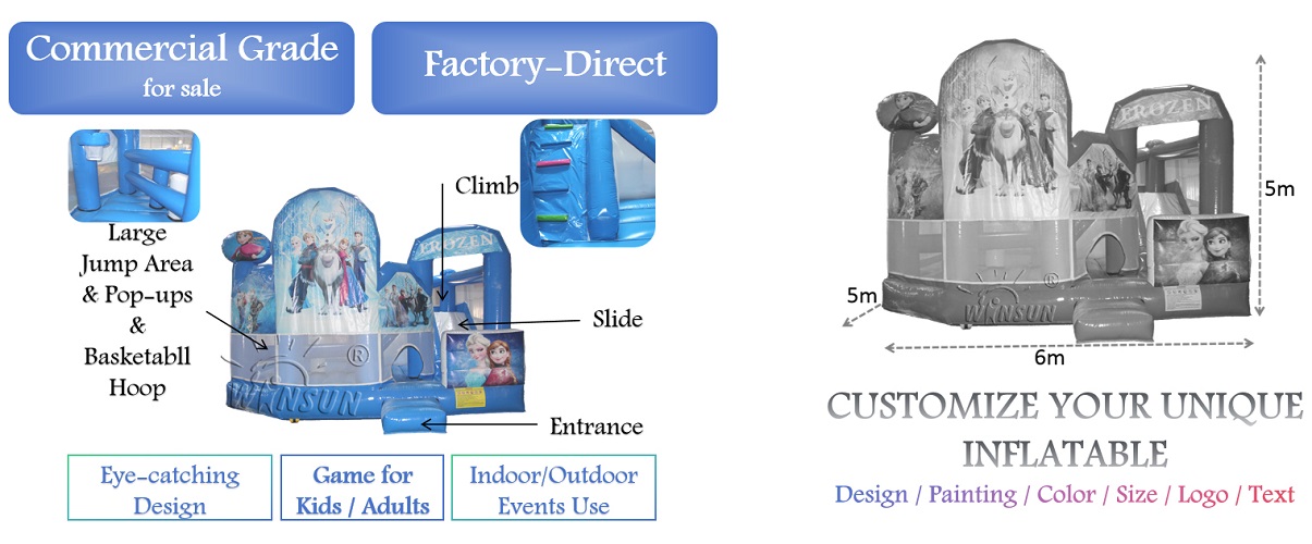 Frozen Inflatable Combo outdoor for sale