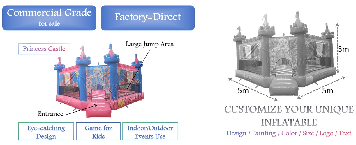 Inflatable Bounce House princess castle