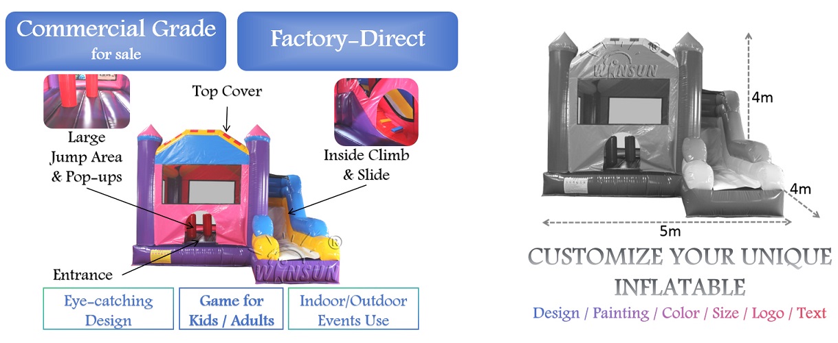 Inflatable Jumping Castle With Slide for sale