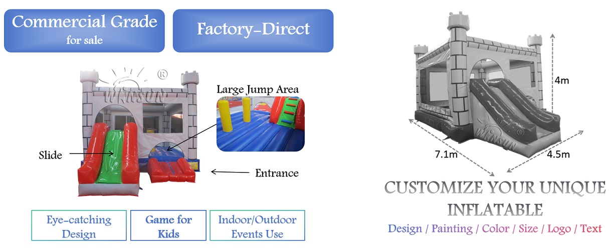 Inflatable Jumping Castle With Slide for sale