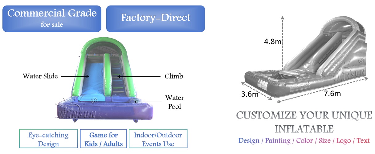 Inflatable Slide With Pool for sale