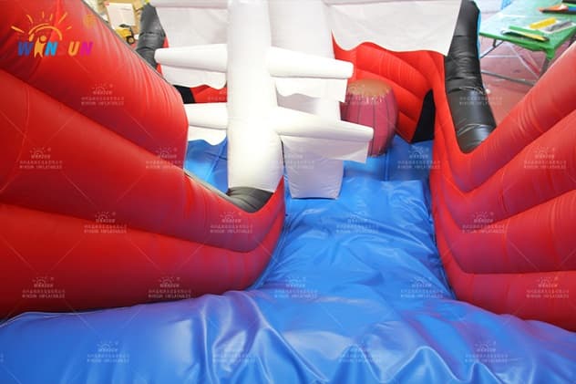 Outdoor pirate-ship inflatable dry slide commercial grade