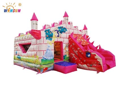 Princess castle inflatable jumping combo