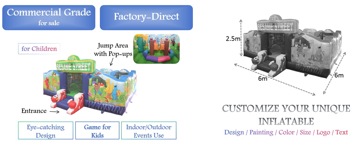 Sesame Street Inflatable Bounce House for sale