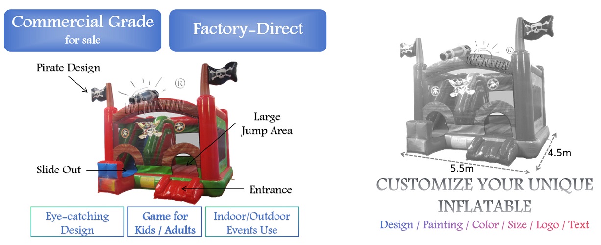 commercial Inflatable Pirate Combo for sale