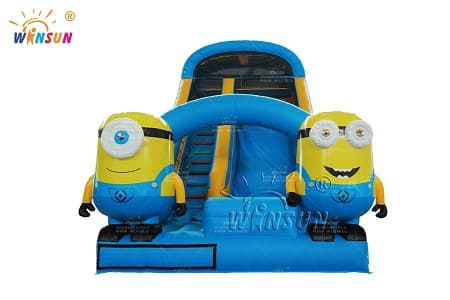 WSS-392 Commercial Inflatable Dry Slide Custom Minions Theme