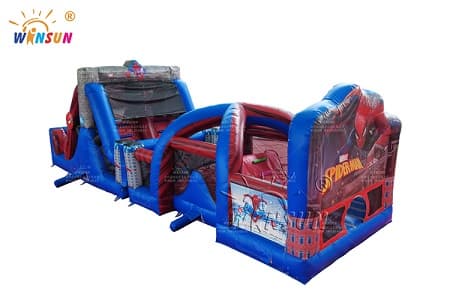 WSP-385 Custom Inflatable Obstacle Course Spiderman Theme