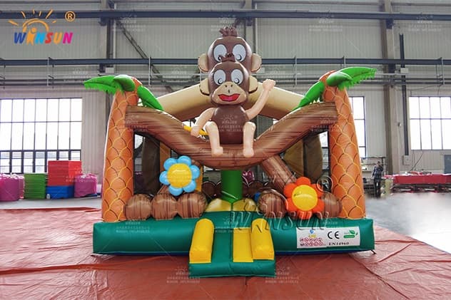 inflatable bounce house monkey theme for sale