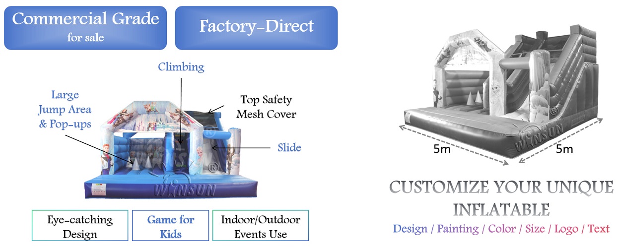 outdoor Inflatable Bouncy Castle With Slide for sale