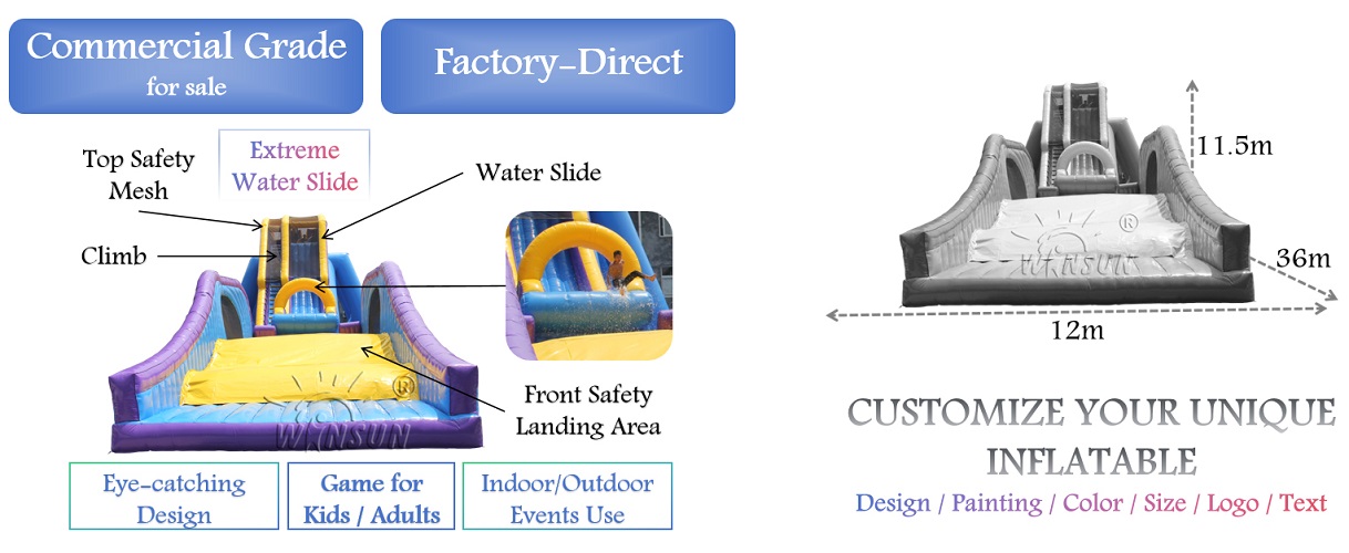 Inflatable Dropkick Water Slide