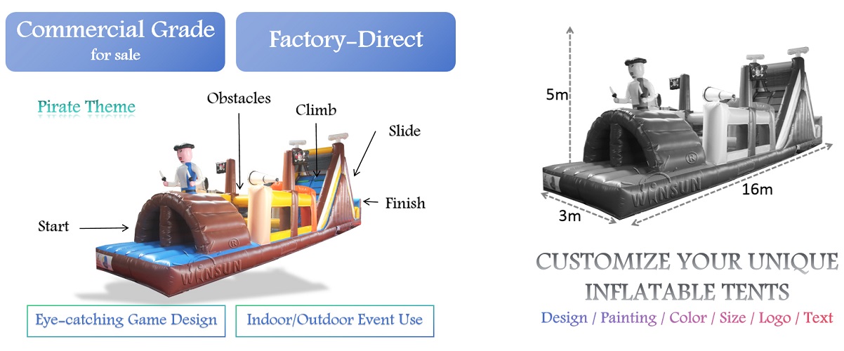 Inflatable Pirate-themed Warrior Race for sale