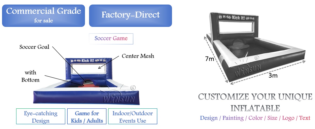 Kick It Inflatable Soccer Goal Game for sale