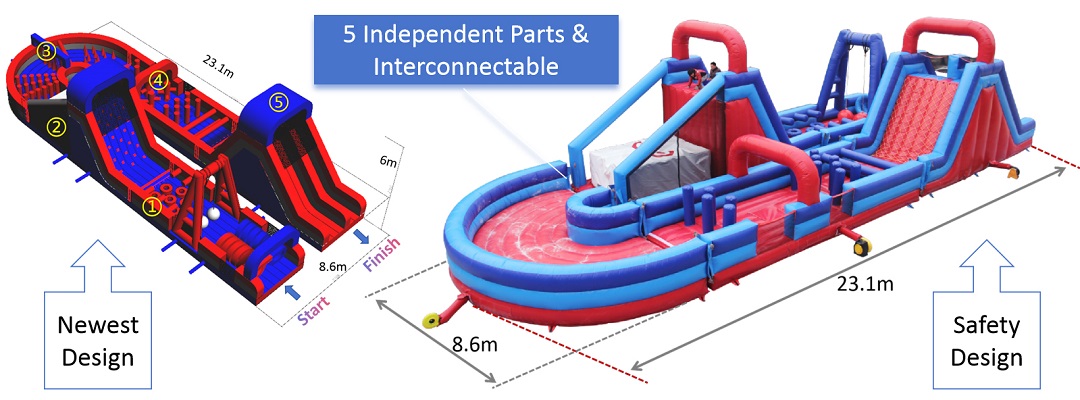 Obstacle Course Inflatable Attraction outdoor