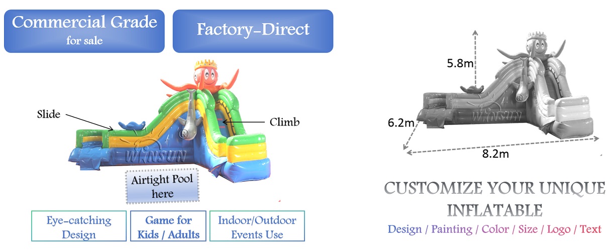 Octopus Inflatable Water Slide for sale