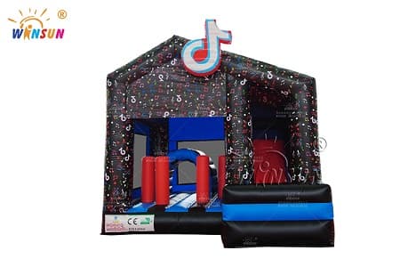 WSC-474 Custom Inflatable Jumping and Slide Combo with Tik Tok theme