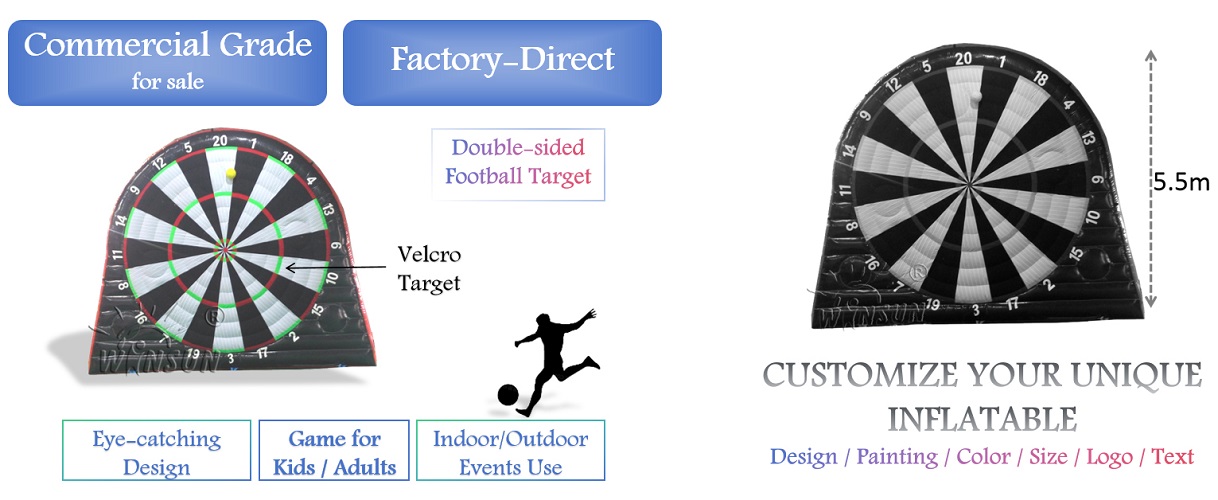 double Sides Inflatable Soccer Foot Dart Board for sale
