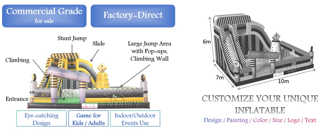 commercial Nuclear Zone Inflatable Playground for sale