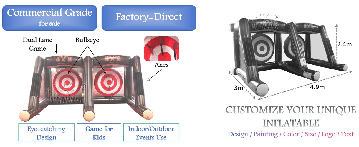 customized Inflatable Axe Throwing Game for sale