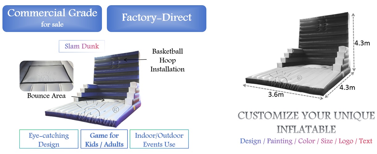 customized Inflatable Slam Dunk Game for sale