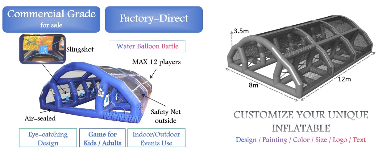 outdoor Inflatable Water Balloon Battle Arena for adults